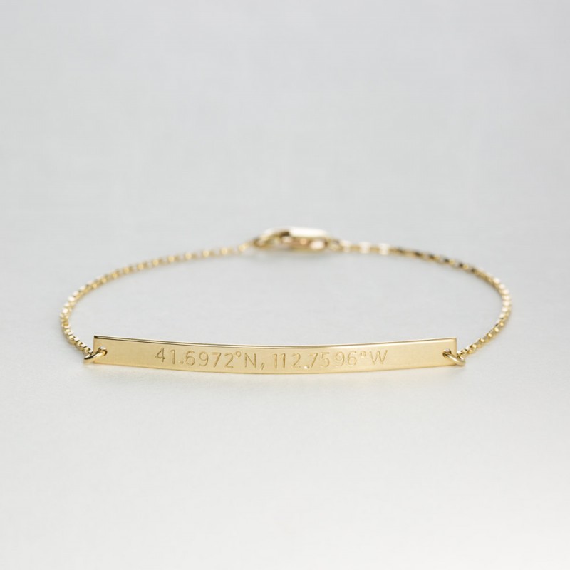 bracelet with coordinates for her