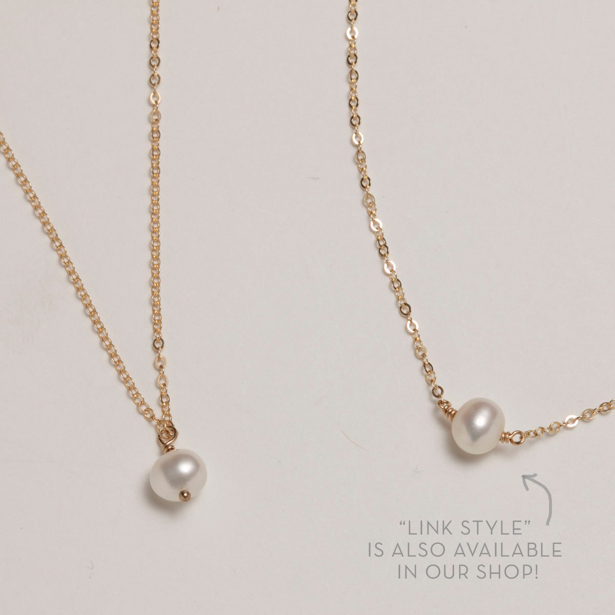 Pearl Drop Necklace, Gold, Silver, Dainty Small Pearl Thin Gold Chain ...