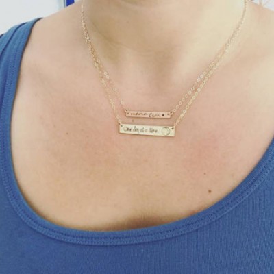 Bar Necklace Personalized. Gold Bar Name Necklace, Silver, Rose Gold, Monogram, Layering Necklace, Bridesmaid Gift, Custom Bar Necklace