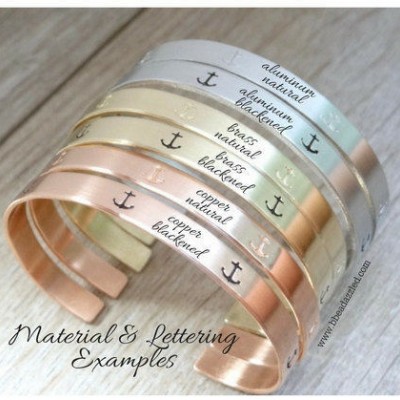 Be Unforgettable Personalized Cuff. Hand Stamped Affirmation Bracelet. Encouraging, Empowering Gold, Rose Gold, or Silver Cuff Bracelet.
