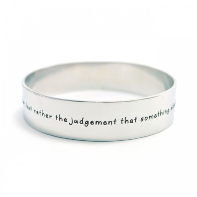 Personalised 15mm Wide Endless Bangle - Silver - The Handmade ™