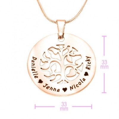 BFS Family Tree Necklace - Rose Gold - The Handmade ™