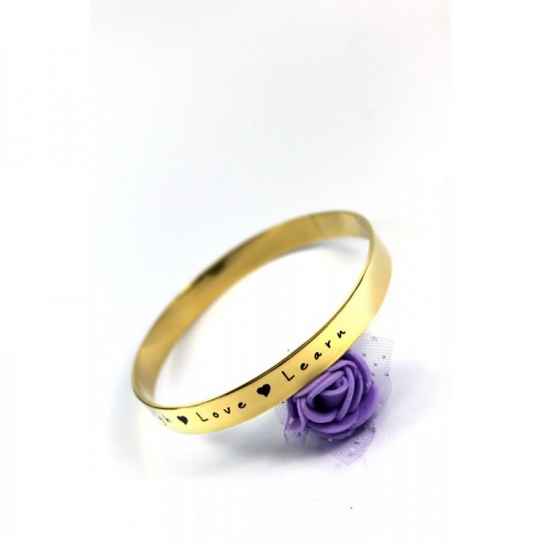 Personalised 8mm Endless Bangle - Gold - The Handmade ™