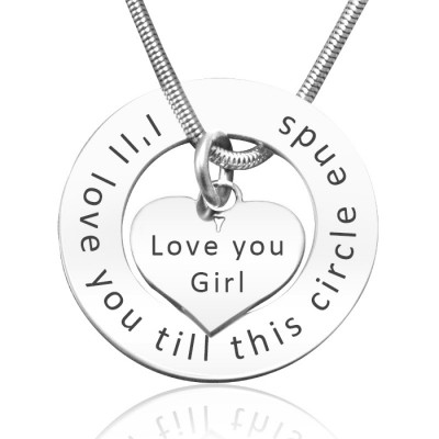 Circle My Heart Necklace - Silver - The Handmade ™