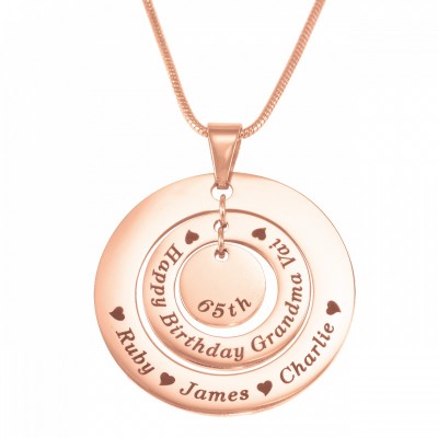Circles of Love Necklace - Rose Gold - The Handmade ™
