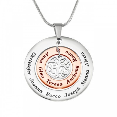 Circles of Love Necklace Tree - TWO TONE - Rose - The Handmade ™