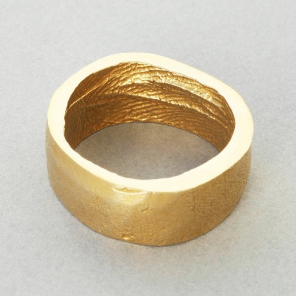 Yellow Gold Bespoke Fingerprint Ring - The Handmade ™