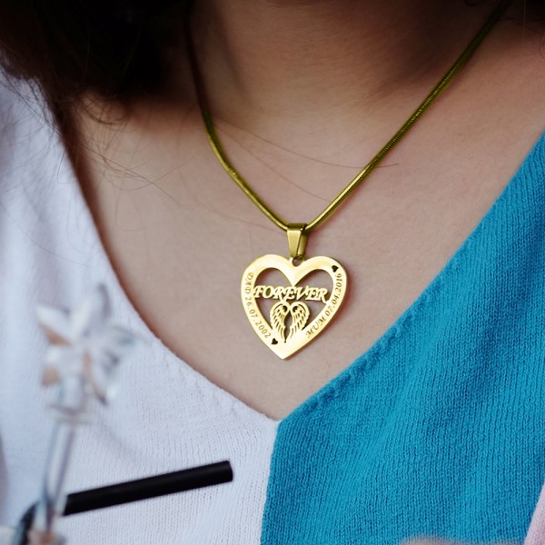 Angel in My Heart Necklace - Gold - The Handmade ™