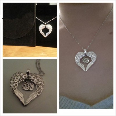 Personalised Angels Heart - Silver - The Handmade ™