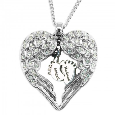 Angels Heart Necklace with Feet Insert - The Handmade ™