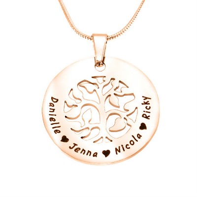 BFS Family Tree Necklace - Rose Gold - The Handmade ™