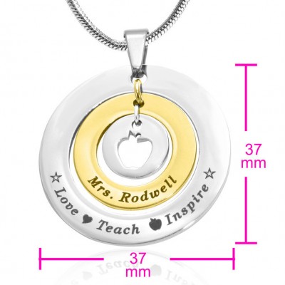 Circles of Love Necklace Teacher - TWO TONE - - The Handmade ™