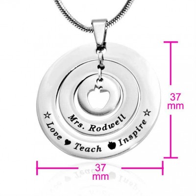 Circles of Love Necklace Teacher - Silver - The Handmade ™