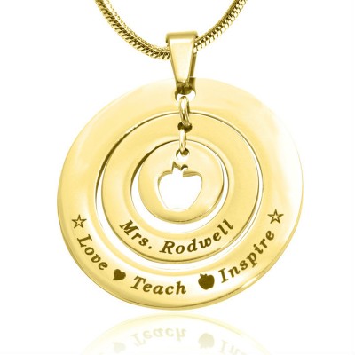Circles of Love Necklace Teacher - GOLD - The Handmade ™