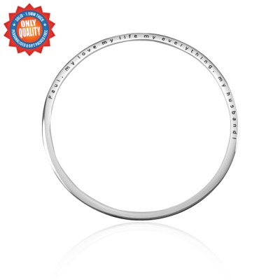 Personalised Classic Bangle - Silver - The Handmade ™