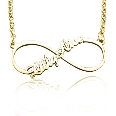 Single Infinity Name Necklace - Gold - The Handmade ™