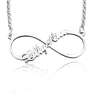 Single Infinity Name Necklace - Silver - The Handmade ™