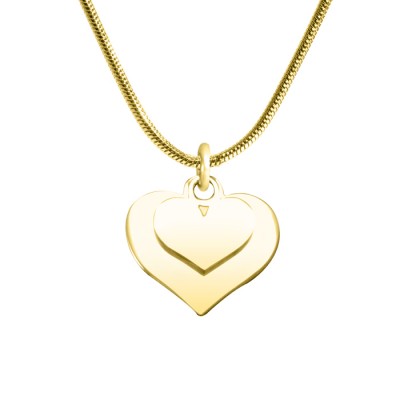 Double Heart Necklace - Gold - The Handmade ™