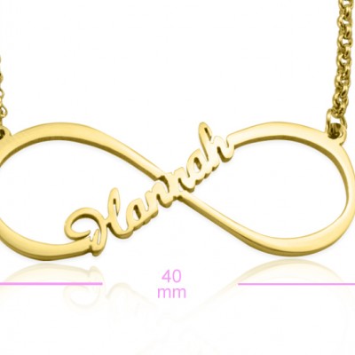 Single Infinity Name Necklace - Gold - The Handmade ™