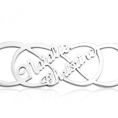 Infinity X Infinity Name Necklace - Silver - The Handmade ™