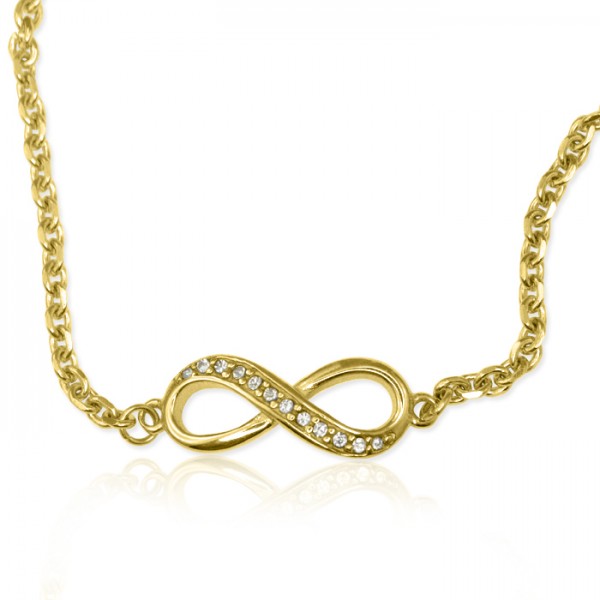 Crystal Infinity Bracelet - Gold - The Handmade ™
