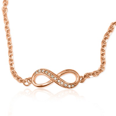 Crystal Infinity Bracelet - Rose Gold - The Handmade ™