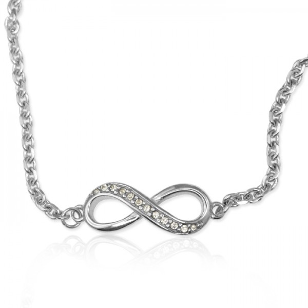 Crystal Infinity Bracelet - Silver - The Handmade ™