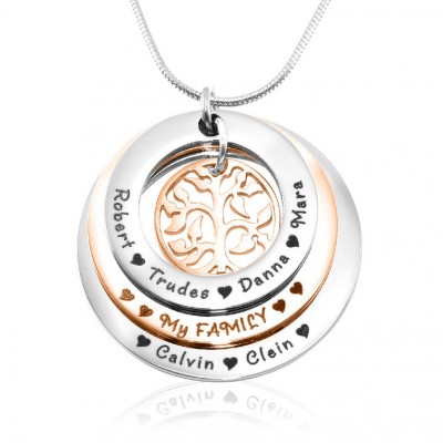 Personalised Family Triple Love - Two Tone - Rose Gold or Silver - The Handmade ™