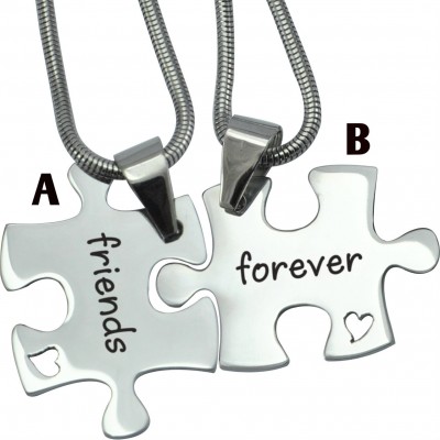 Forever Friends Puzzle Two Necklaces - The Handmade ™