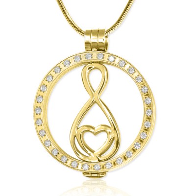 Gold Diamonte Necklace with Gold Infinity - The Handmade ™