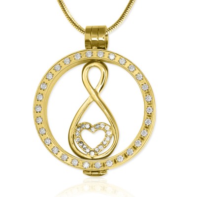 Gold Diamonte Necklace with Gold Infinity - The Handmade ™