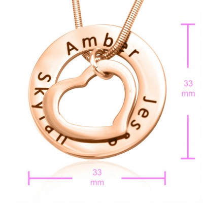 Heart Washer Necklace - Rose Gold - The Handmade ™