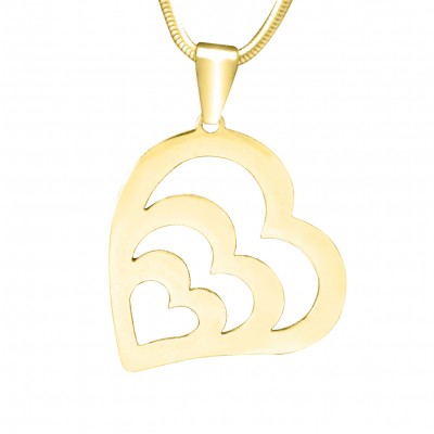 Hearts of Love Necklace - Gold - The Handmade ™