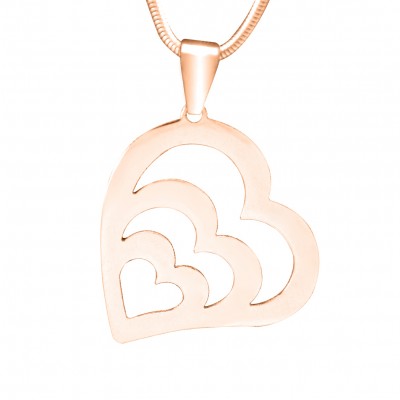 Hearts of Love Necklace - Rose Gold - The Handmade ™