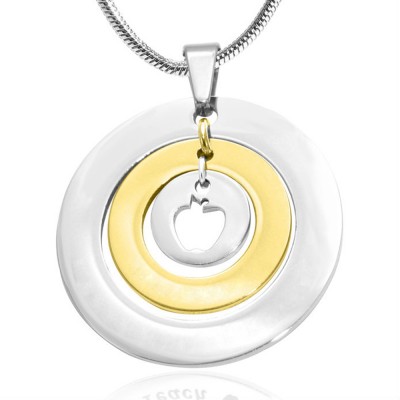 Circles of Love Necklace Teacher - TWO TONE - - The Handmade ™