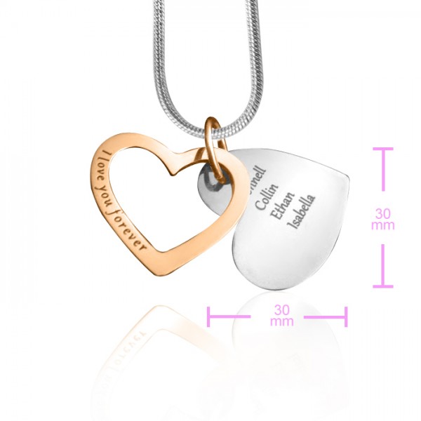 Love Forever Necklace - Two Tone - Rose - The Handmade ™