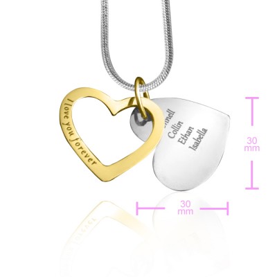 Love Forever Necklace - Two Tone - - The Handmade ™