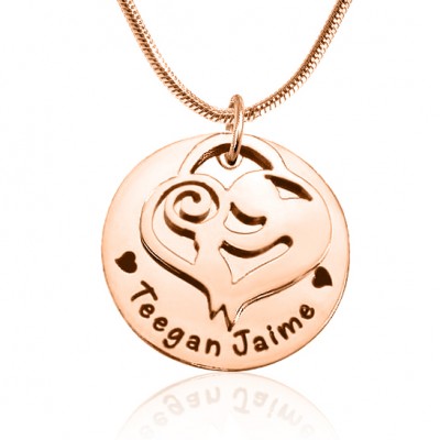 Mother's Disc Single Necklace - Rose Gold - The Handmade ™
