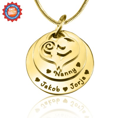 Mother's Disc Double Necklace - Gold - The Handmade ™