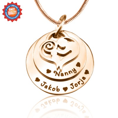 Mother's Disc Double Necklace - Rose Gold - The Handmade ™