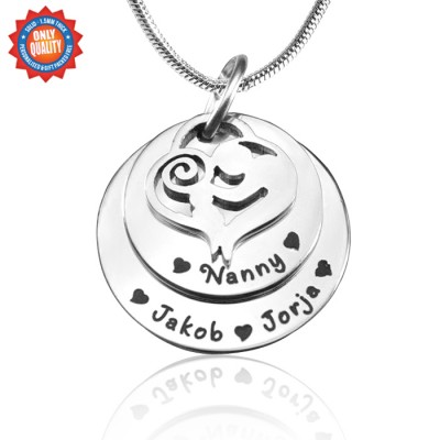 Mother's Disc Double Necklace - Silver - The Handmade ™
