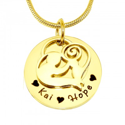 Mother's Disc Single Necklace - Gold - The Handmade ™