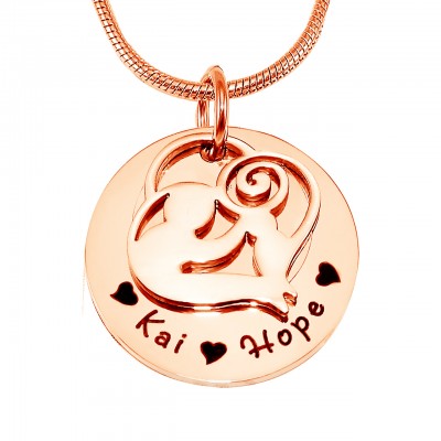 Mother's Disc Single Necklace - Rose Gold - The Handmade ™