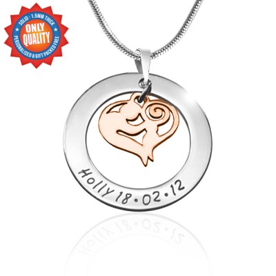 Mothers Love Necklace - Two Tone - Rose Gold Mother - The Handmade ™