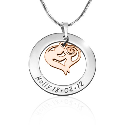 Mothers Love Necklace - Two Tone - Rose Gold Mother - The Handmade ™