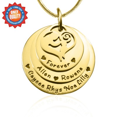Mother's Disc Triple Necklace - Gold - The Handmade ™