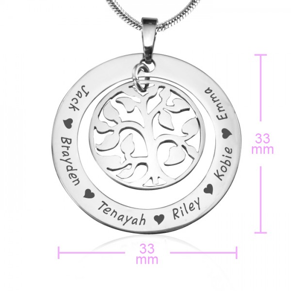 Family Tree Necklace - Silver - The Handmade ™