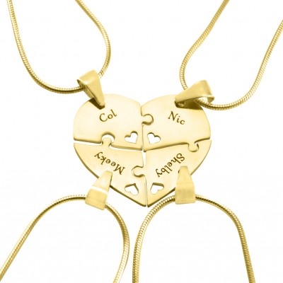 Quad Heart Puzzle - Four Necklaces - The Handmade ™