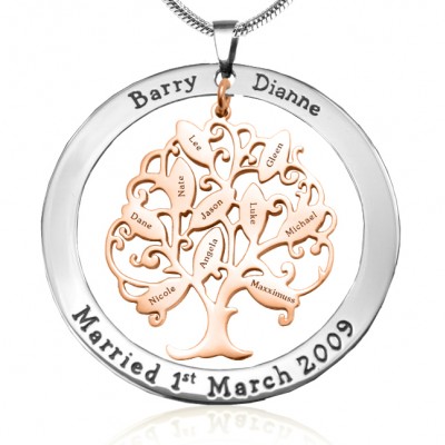 Personalised Tree of My Life Washer 10 - Two Tone - Rose Gold Tree - The Handmade ™