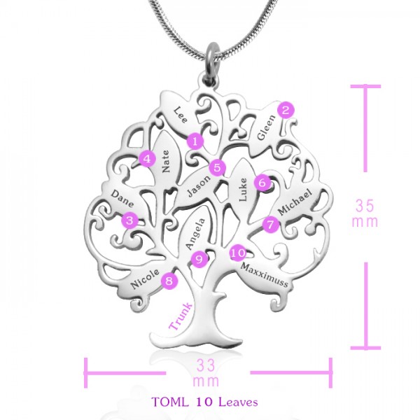 Tree of My Life Necklace 10 - Silver - The Handmade ™